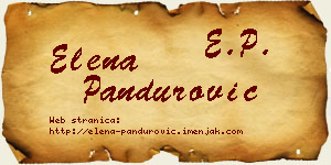 Elena Pandurović vizit kartica